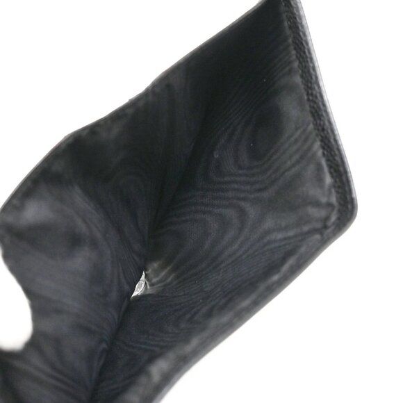 CHANEL CC Logo Trifold Compact Wallet Grained Calfskin Leather Black - Picture 10 of 16